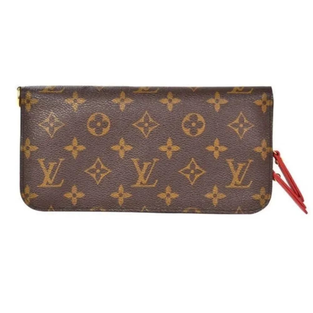 Louis Vuitton Rouge Monogram Coated Canvas Insolite Walletdust bag insert chain
